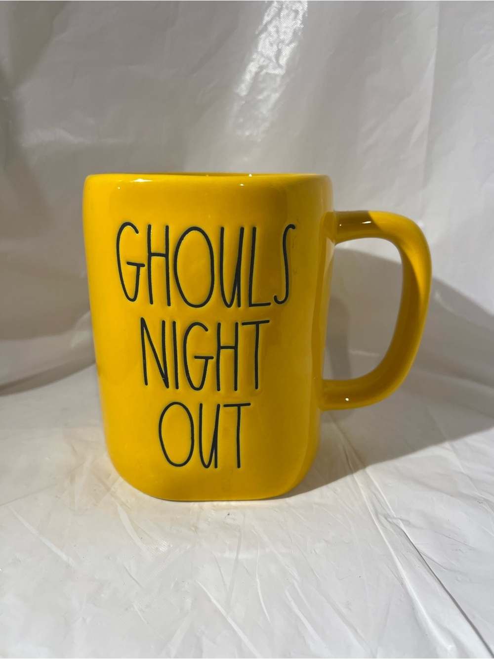 Yellow 'Ghouls Night Out' Ceramic Mug Rea  Dunn Halloween